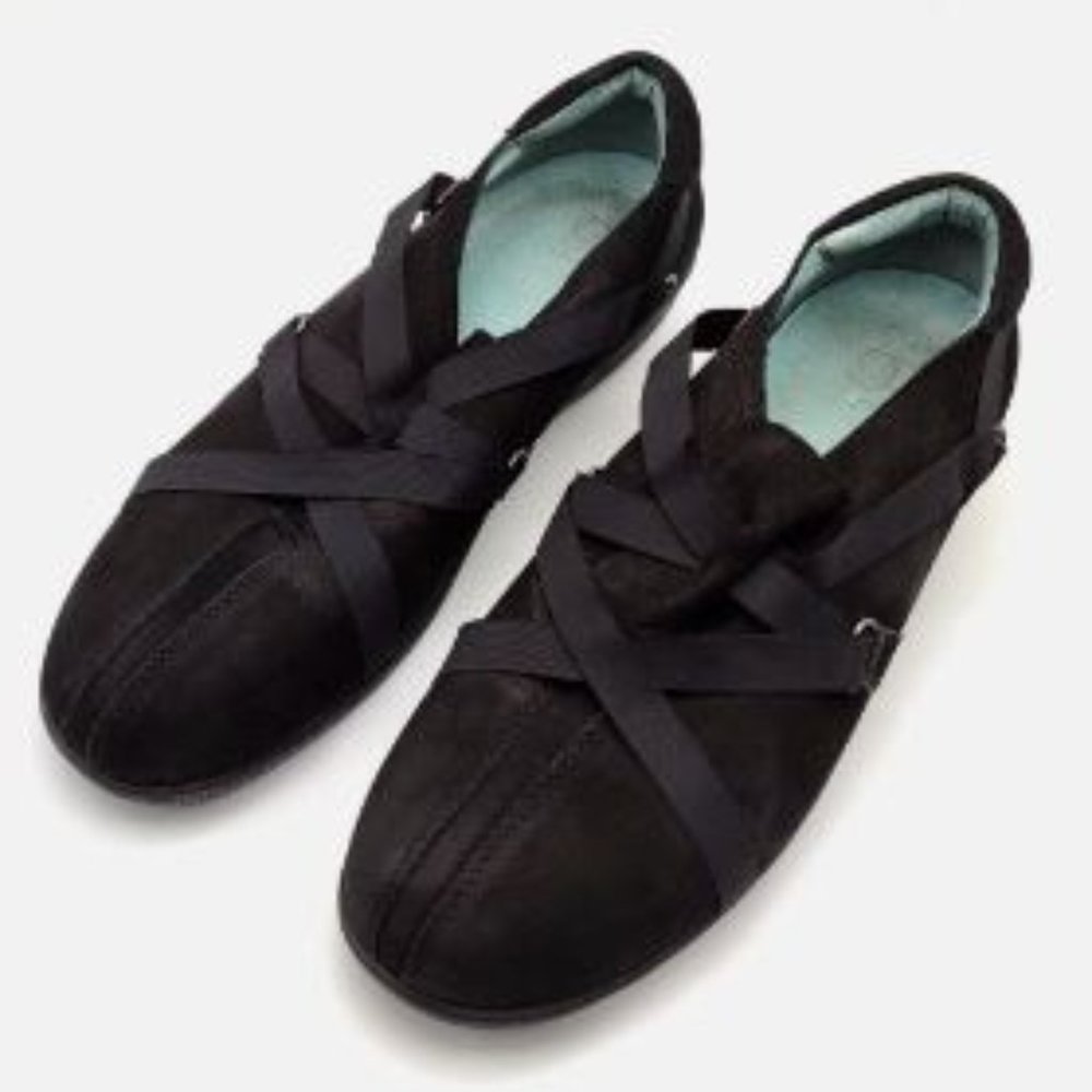 Gravity Defyer Shoes Black Leather Work Non Slip Women Shoes Size  9 Suede